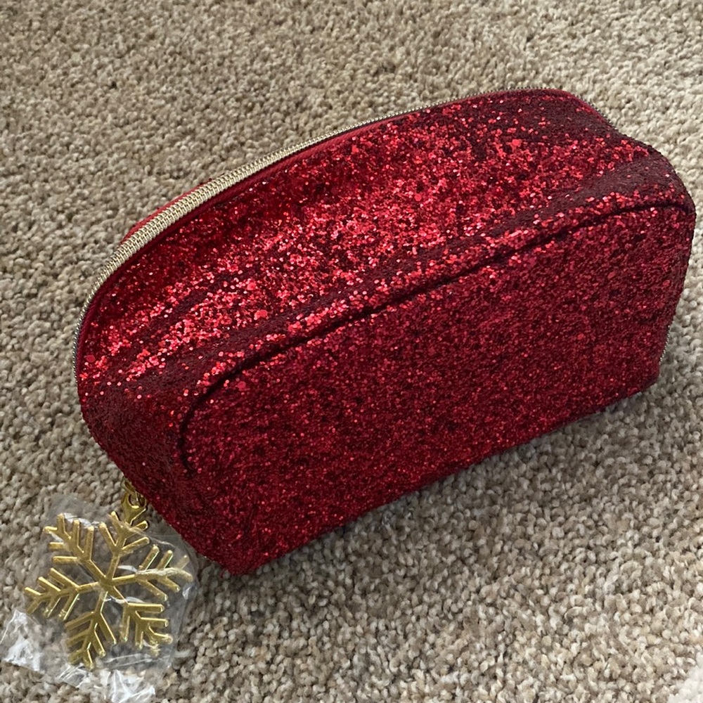 Red sequence hand bag